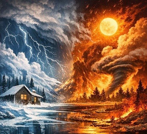 Earth without the Moon showing extreme tides, climate chaos, and a destabilized planet